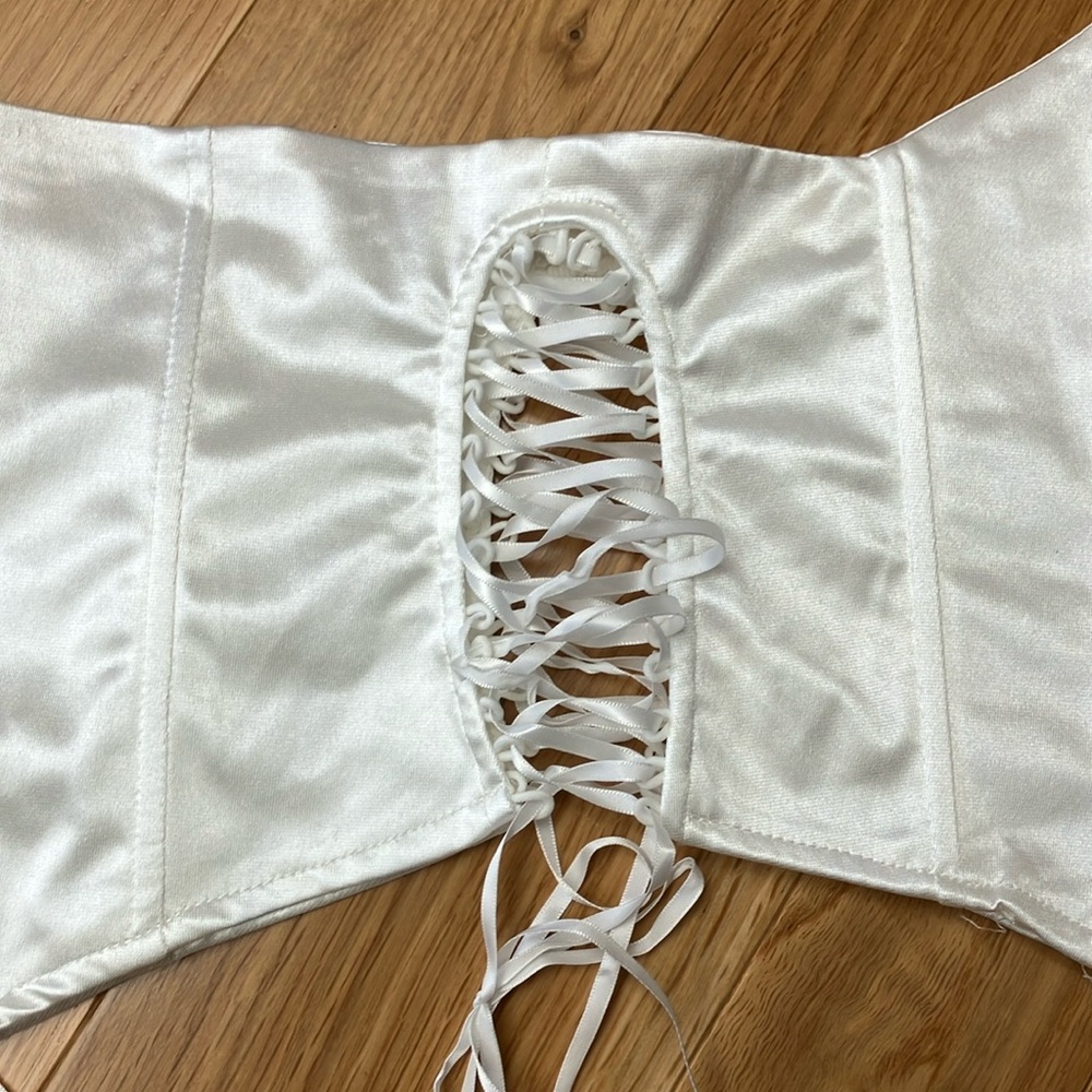Satin Lace-Up waist Corset Top Small - Picture 4 of 5
